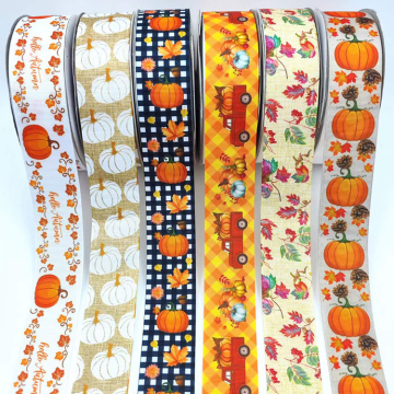 Thanksgiving Day Grosgrain Ribbon 2 Inch (50mm) Wide