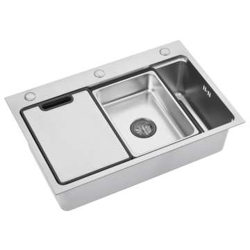 Chậu rửa bát đơn rộng rãi với các phụ kiện tiêu chuẩn