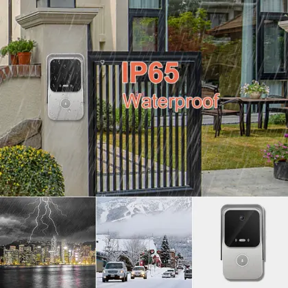 HD Monitor Video Doorbell Kit with Dual-Way Intercom for Villa - Wired Unlock System