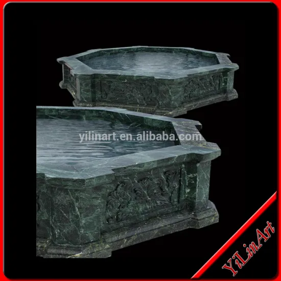 Green Color Marble Stone Water Pool Fountain