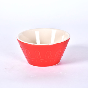 Snacks Ceramic Sauce Dipping Bowls with Iron Stand