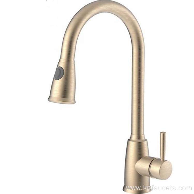 Cold Water Brass Gold Kitchen Sink Faucets