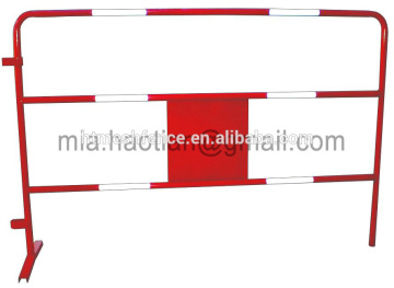 Anping Haotian safety barrier with welded plate red color construction site security fencing factory