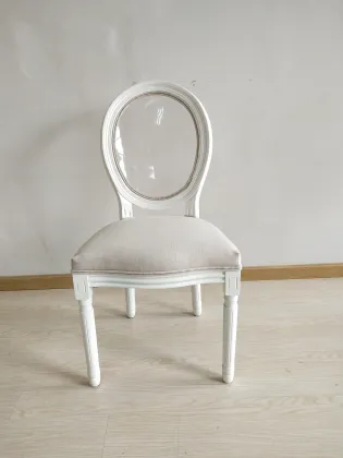 Solid Wood Chateau Louis Chair with Acrylic Backrest