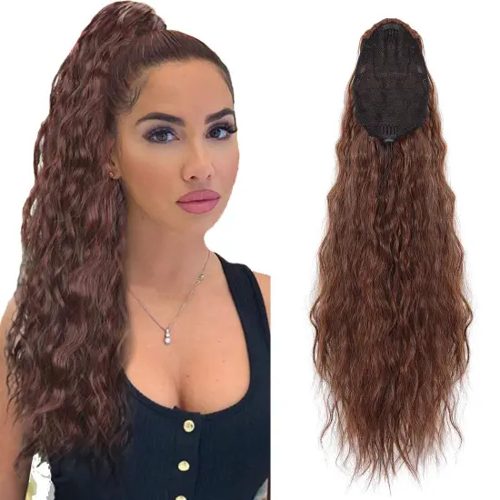 MYZYR Wholesale cheap Ponytail Hair Extension Clip in Hairpiece 22"Drawstring Ponytail Hairpin for Women 2020 cosplay xuchang