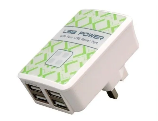 4 Usb Laptop Keyboard Travel Charger Uk Standard For Samsung Blackberry Nokia