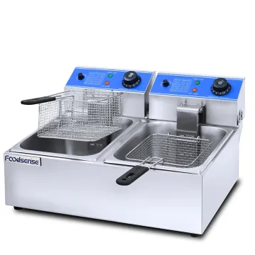 Industrial Deep Fryer Food Processing Machine 2 Tank 2 Basket Electric Fryer