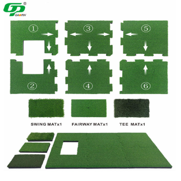 Professional Golf Simulator Mat 6-Piece Interlocking Set