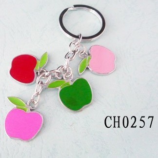 yiwu wholesale metal promotional custom apple key ring