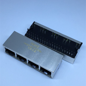 HR911430AE Through Hole 4 Port RJ45 Plug Pcb Mount