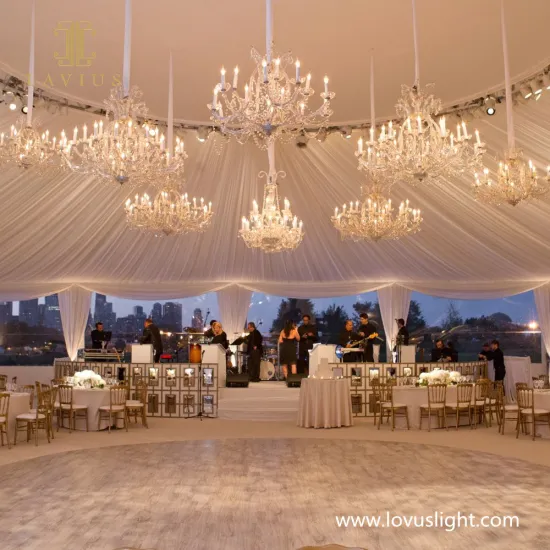 White minimalist custom now lighting candle chandelier creative custom hotel decoration chandelier