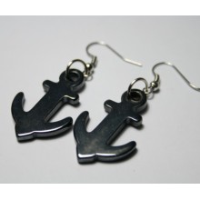 Hematite Earring with silver color finding