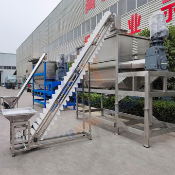 Chilli Powder and Cocoa Powder Mix Machine - 1000kg Horizontal Mixer for Fertilizer and Charcoal Blend