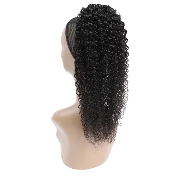 African Hot Selling Kinky Curly Human Hair Ponytail Drawstring, Hair Bands for Ponytail Extensions