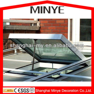 China best seller Aluminum up-side single top hung window top hung skylight windows