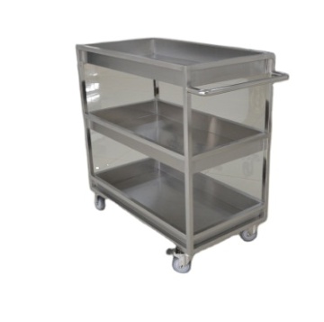 Commercial Hotel Tongli 201 Stainless Steel Restaurant Movable Vegetable Delivery Trolley
