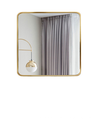 Wall mounted black metal frame gold floor full length Mirror for home