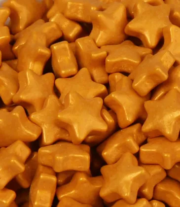 Gold Mini Star Sprinkles Press Candy