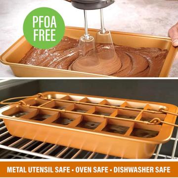 Brownie Pan Brownie Baking Tray With Built-In Slicer