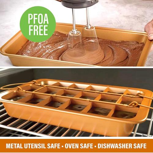 Brownie Pan Brownie Baking Tray With Built-In Slicer