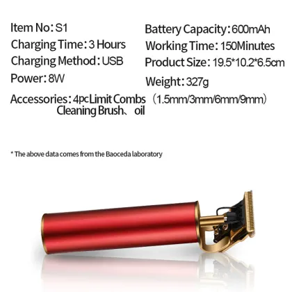 Electric Trimmer Professional Barber Hair Cut Machine Hair Detailer