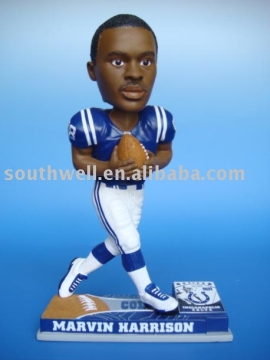 Bobble head,rugby football player,polyresin crafts , 19 cm high--cooperate gifts