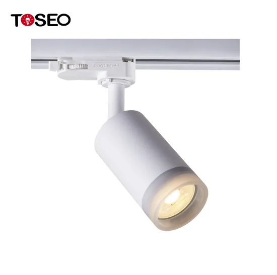 Adjustable GU10 Track Light Fixture Housing for Recessed Lighting in Stores