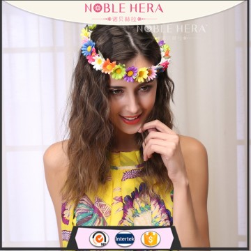 Fashion New Arrival Colorful Cheap Head Wreath Sunflower Flower Wreath