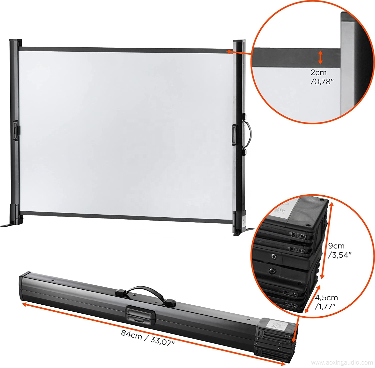 4k Mini portable table projection screen