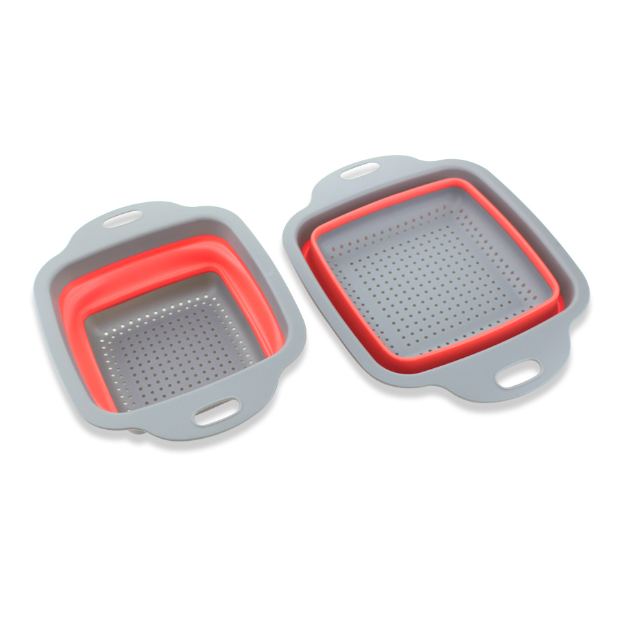 2PCS Collapsible Kitchen Folding Strainer Colander