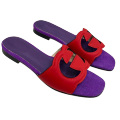 Kvinnors designer flip flops läder glider