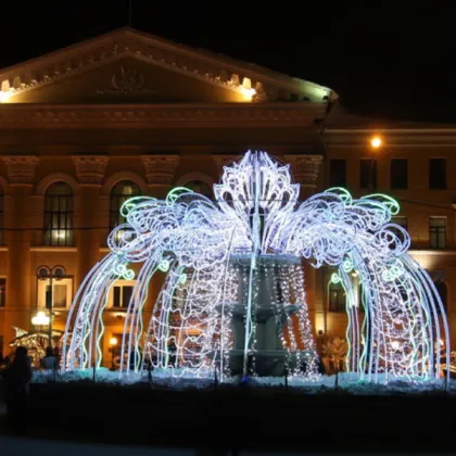 3D fourtains lights large giant garden light