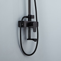 Black Rainfall Overhead Shower Set with Hand Shower