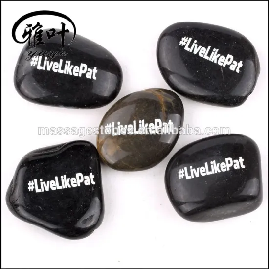 Wholesale Natural River Stones Customize Engraved Inspirational Words Stones Gift