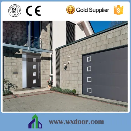 Aluminum Garage Door Panel With Round Windows