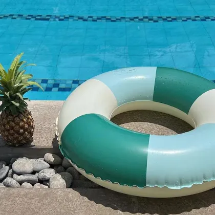 Durable Custom Thickened PVC Material Swim Ring - Inflatable Floating Swimming Ring for Adults