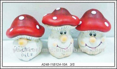 chiristmas ceramic mushrooms table decoration