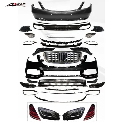 Madly S Class W222 Upgrade To Maybach Body Kits For Mercedes Benz S Class W222 Maybach Body Kits Bumper Headlights Taillights