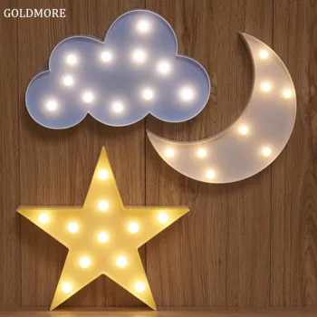 Cute Shape LED Night Light - Durable Battery Operated Lamp for Kids Room and Party Decor