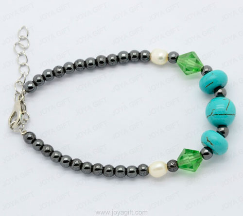 bracelet turquoise hématite