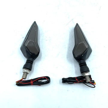 Universal Motorcycle Accessory: Modified Horn, L-Shaped Light Guide, Dual Color LED Turn Signal Lamp
