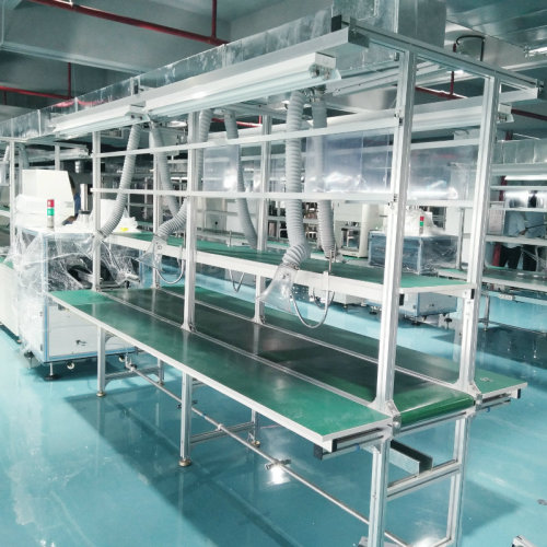 Línea de montaje del sistema industrial de cintas transportadoras de PVC