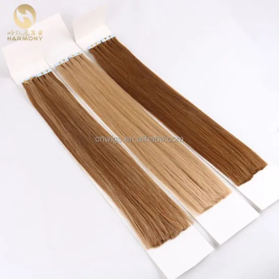 8inch to 30inch brazilian ombre remy cuticle aligned human hair skin weft double mini micro tape hair extensions