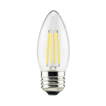 E26 C35 4W dimmable cold white led filament bulb