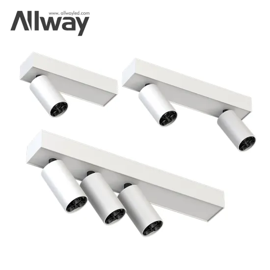 ALLWAY LED Downlights: Single, Double, and Triple Head Ceiling Mounted Spotlight with 8W, 2x8W, and 3x8W Options