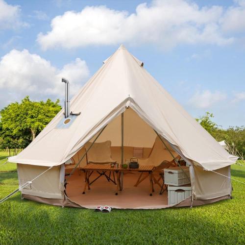 4/6/8 человек Canvas Bell Tent с печи Jack