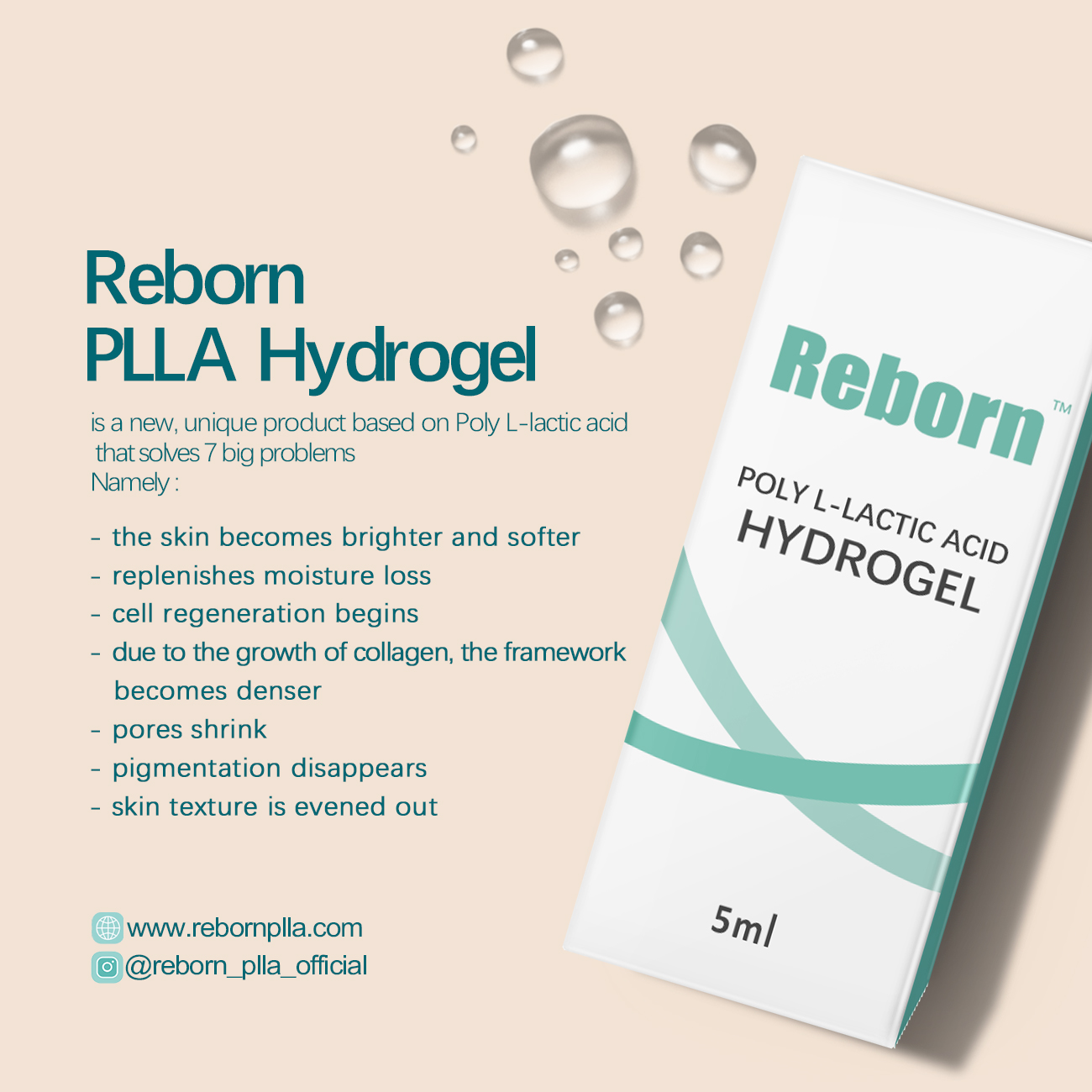 Reborn PLLA Hydrogel Gel para el cuidado de la piel para el cuidado de la piel