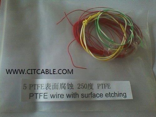 Fluoroplastic-wire with Surface Etching