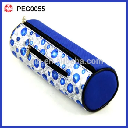 blue light zipper blue point drawing pencil case