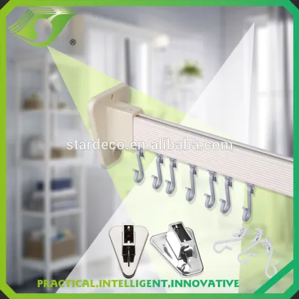 Z194 high quality aluminium alloy shower curtain rail / shower metal curtain finials for South American market